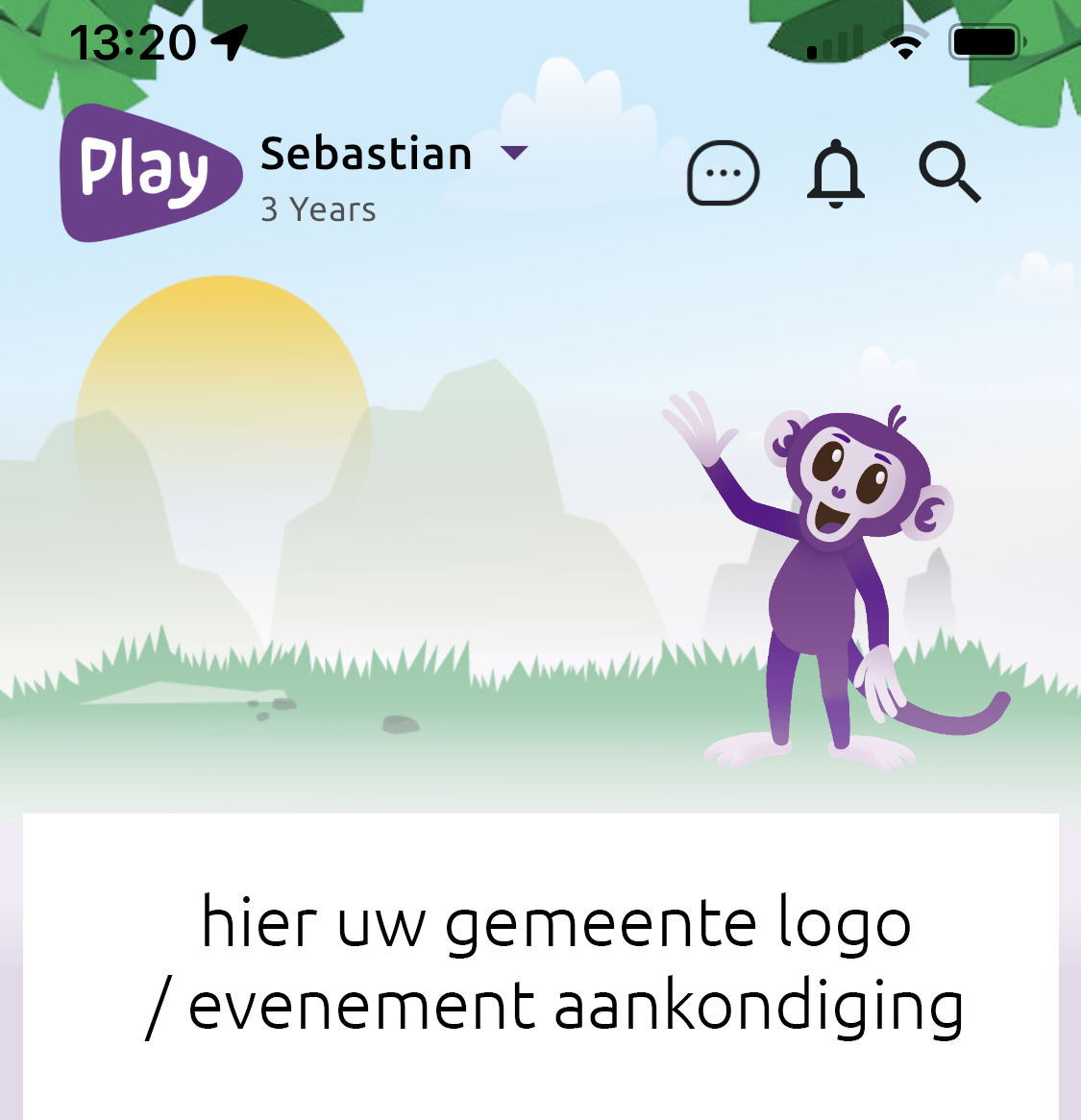 App home met advertentie