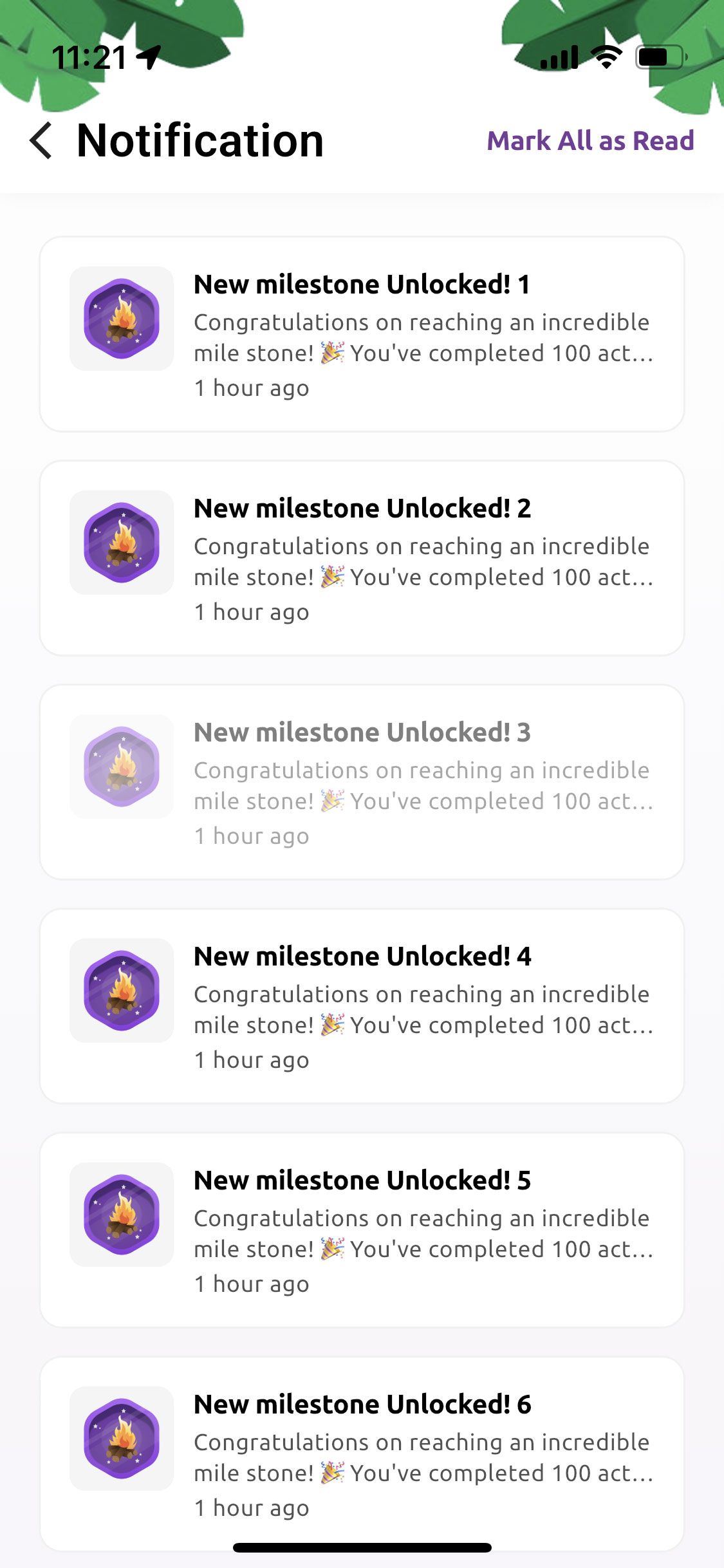 App Notificaties Screen